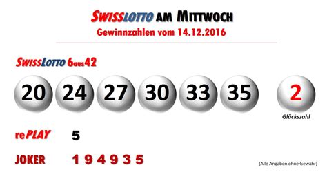 schweizer lottozahlen von heute mittwoch.